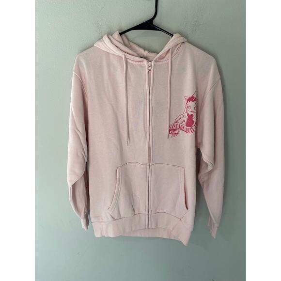 New Betty Boop, Women's Full Zip Hooded Sweatshirt, Size Small - Picture 3 of 4